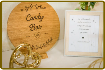 Decoración de eventos en Madrid - Detalles de complementos en bodas
